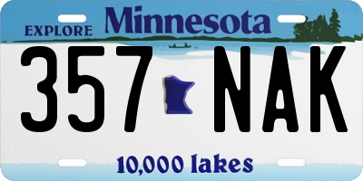 MN license plate 357NAK
