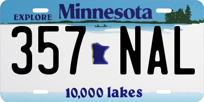MN license plate 357NAL