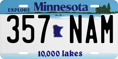 MN license plate 357NAM