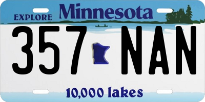 MN license plate 357NAN