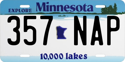 MN license plate 357NAP