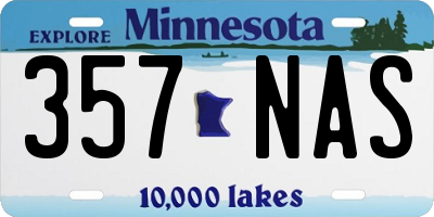 MN license plate 357NAS