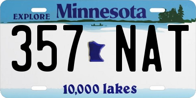 MN license plate 357NAT