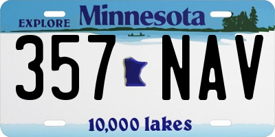 MN license plate 357NAV