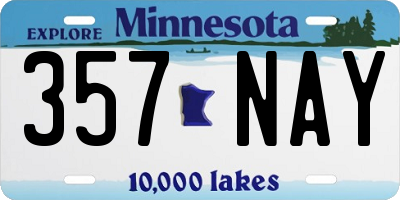 MN license plate 357NAY