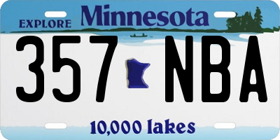 MN license plate 357NBA