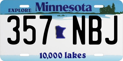 MN license plate 357NBJ