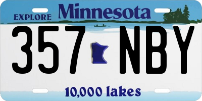 MN license plate 357NBY