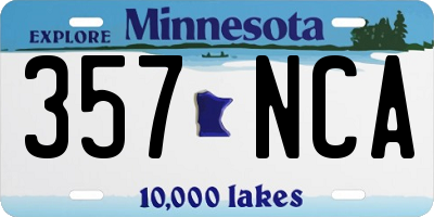 MN license plate 357NCA