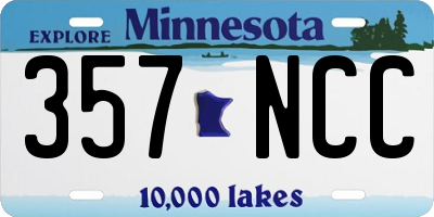 MN license plate 357NCC