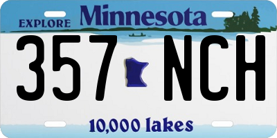 MN license plate 357NCH