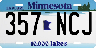 MN license plate 357NCJ