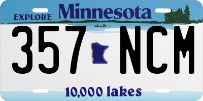MN license plate 357NCM