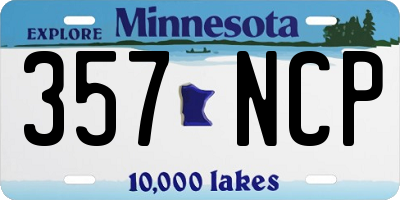 MN license plate 357NCP