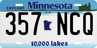 MN license plate 357NCQ