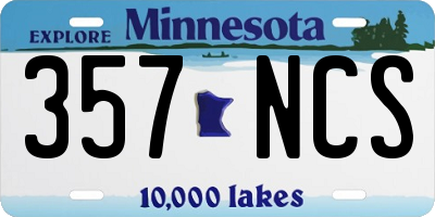 MN license plate 357NCS