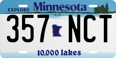 MN license plate 357NCT
