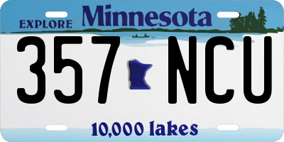MN license plate 357NCU