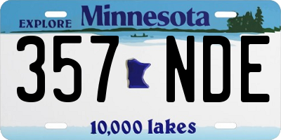 MN license plate 357NDE