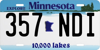 MN license plate 357NDI