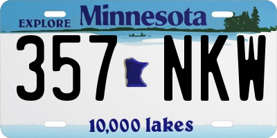MN license plate 357NKW