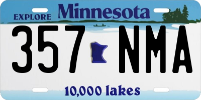 MN license plate 357NMA