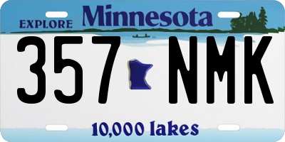 MN license plate 357NMK