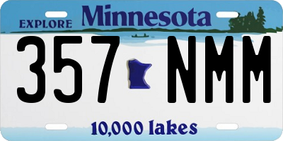 MN license plate 357NMM