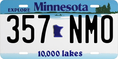 MN license plate 357NMO