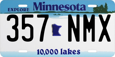 MN license plate 357NMX