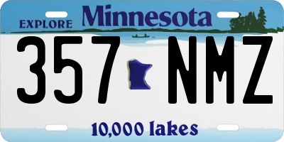 MN license plate 357NMZ