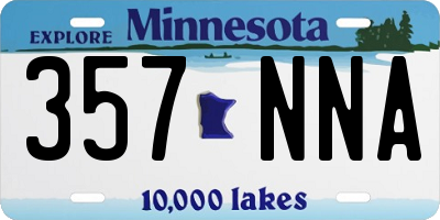 MN license plate 357NNA