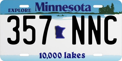 MN license plate 357NNC