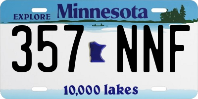 MN license plate 357NNF