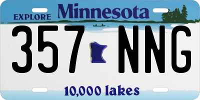 MN license plate 357NNG