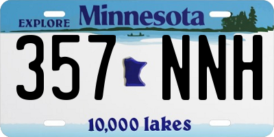 MN license plate 357NNH
