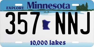 MN license plate 357NNJ