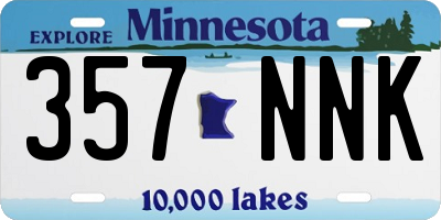 MN license plate 357NNK