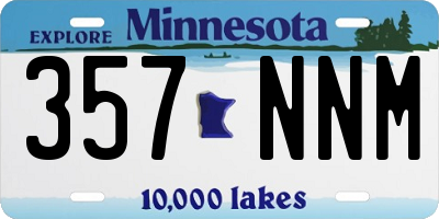 MN license plate 357NNM