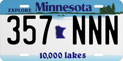 MN license plate 357NNN
