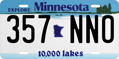 MN license plate 357NNO