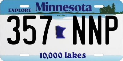 MN license plate 357NNP