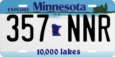 MN license plate 357NNR