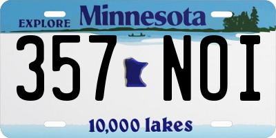 MN license plate 357NOI