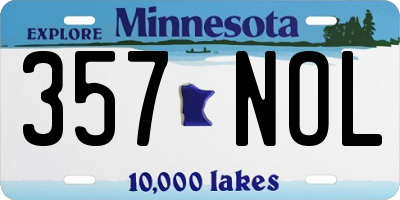 MN license plate 357NOL