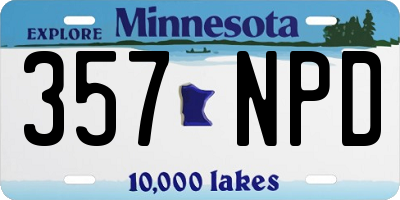 MN license plate 357NPD