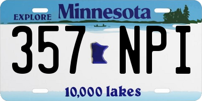 MN license plate 357NPI