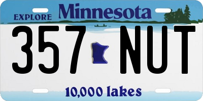MN license plate 357NUT