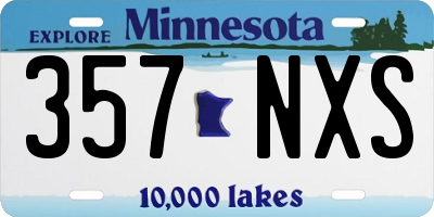 MN license plate 357NXS