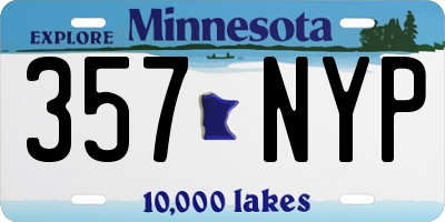 MN license plate 357NYP